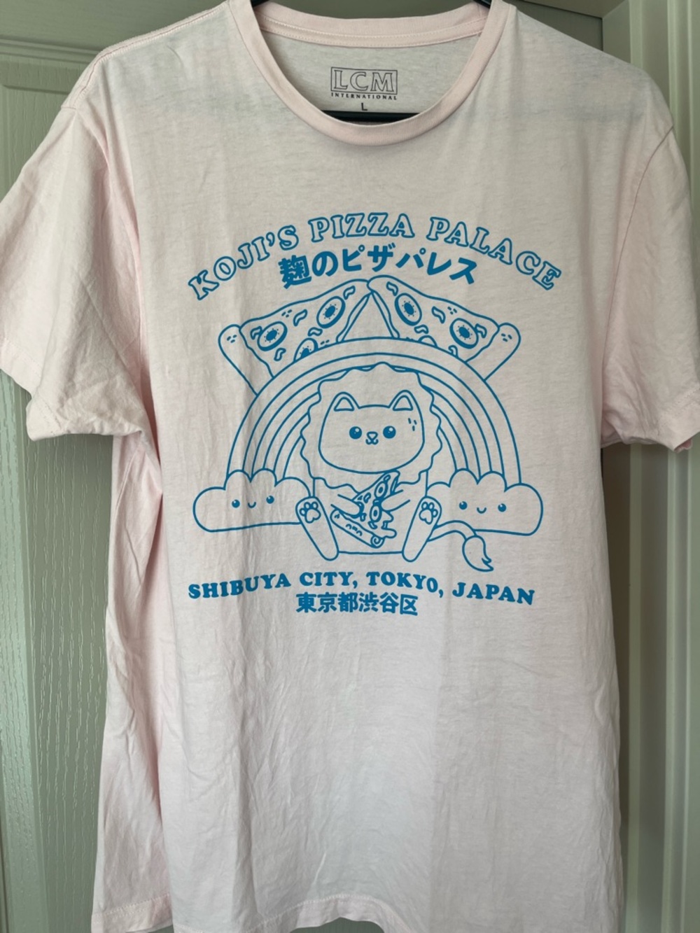 Pink Graphic 'Koji's Pizza Palace' Shibuya Tokyo Japan Tee
